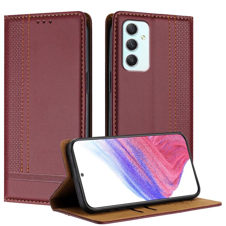 Custodia in ecopelle vegana antigraffio con design a cuciture per Galaxy A35 5G