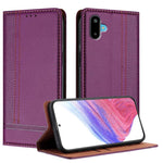 Custodia in ecopelle vegana antigraffio con design a cuciture per Galaxy F16 e