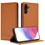 Custodia in ecopelle vegana antigraffio con design a cuciture per Galaxy F16 e