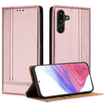 Custodia in ecopelle vegana antigraffio con design a cuciture per Galaxy F16 e