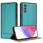 Custodia in ecopelle vegana antigraffio con design a cuciture per Galaxy M36 5G
