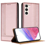 Custodia in ecopelle vegana antigraffio con design a cuciture per Galaxy S23+ e