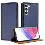 Custodia in ecopelle vegana antigraffio con design a cuciture per Galaxy S23+ e