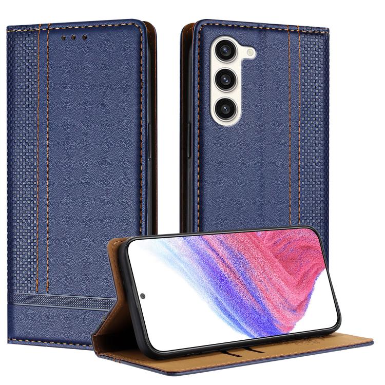 Custodia in ecopelle vegana antigraffio con design a cuciture per Galaxy S23+ e