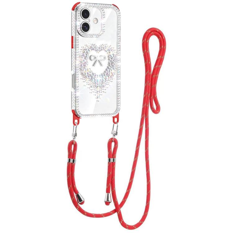 Custodia ibrida PC TPU con airbag e cordino per iPhone 16 Plus