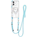 Custodia ibrida PC TPU con airbag e cordino per iPhone 16 Plus
