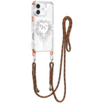 Custodia ibrida PC TPU con airbag e cordino per iPhone 16 Plus