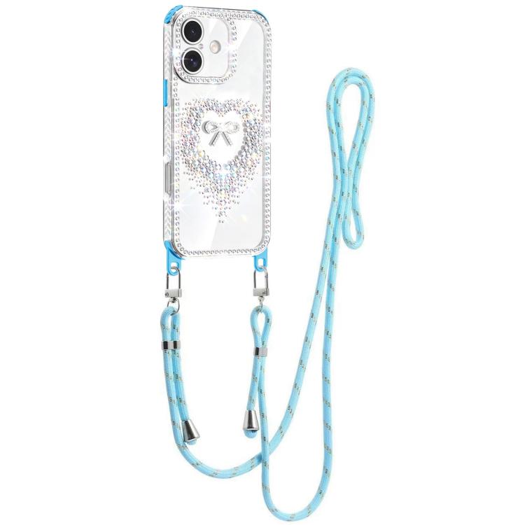 Custodia ibrida PC TPU con airbag e cordino per iPhone 16 Plus