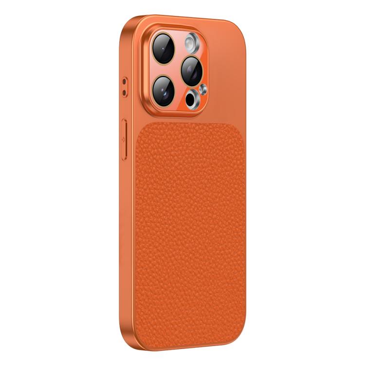 Custodia TPU con texture litchi e pellicola per iPhone 13 Pro