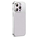 Custodia TPU con texture litchi e pellicola per iPhone 13 Pro