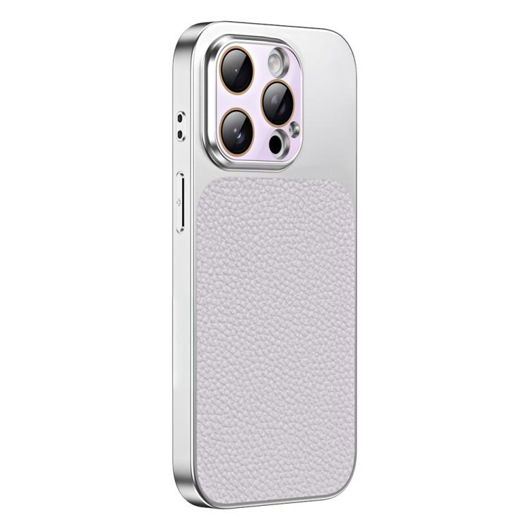 Custodia TPU con texture litchi e pellicola per iPhone 13 Pro