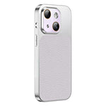 Custodia TPU con texture litchi e pellicola per iPhone 13 Pro