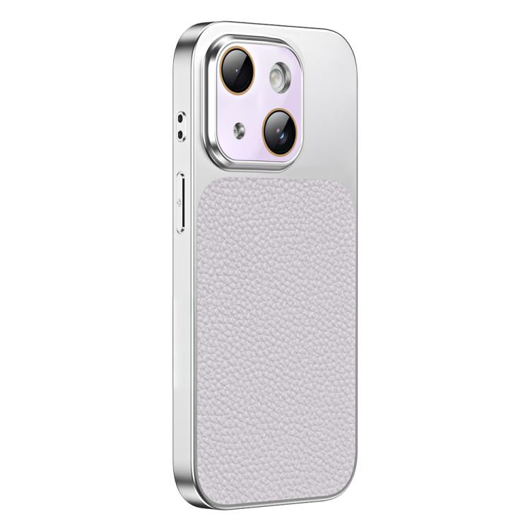 Custodia TPU con texture litchi e pellicola per iPhone 13 Pro
