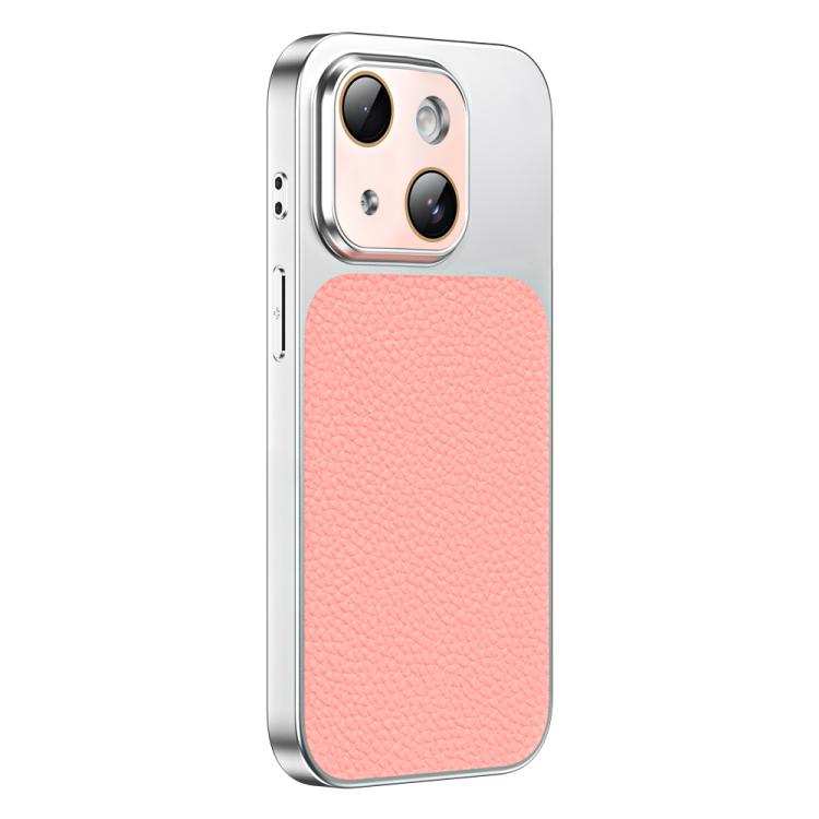 Custodia TPU con texture litchi e pellicola per iPhone 13 Pro