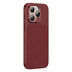 Custodia TPU con texture litchi e pellicola per iPhone 12 Pro