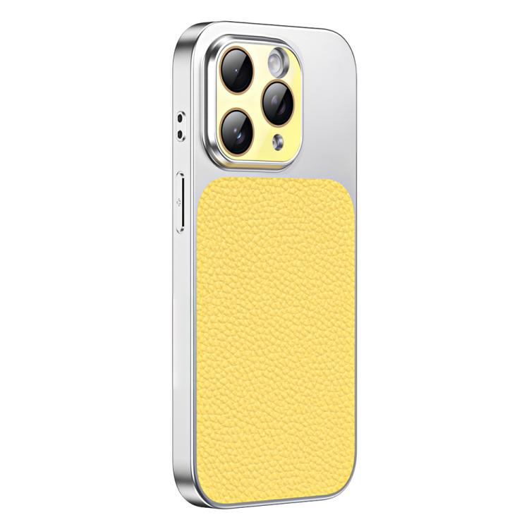 Custodia TPU con texture litchi e pellicola per iPhone 12 Pro
