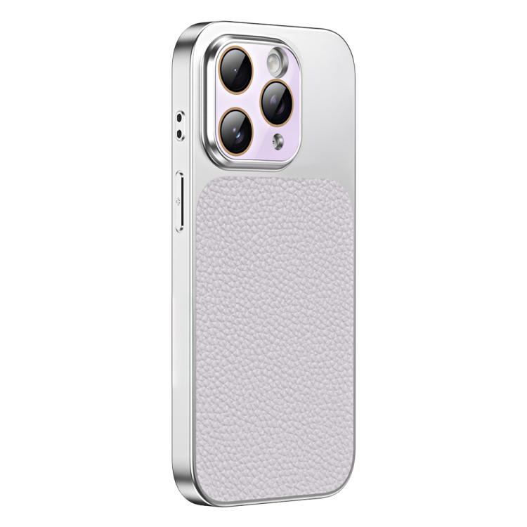Custodia TPU con texture litchi e pellicola per iPhone 12 Pro