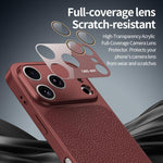 Custodia TPU con texture litchi e pellicola per iPhone 13 Pro