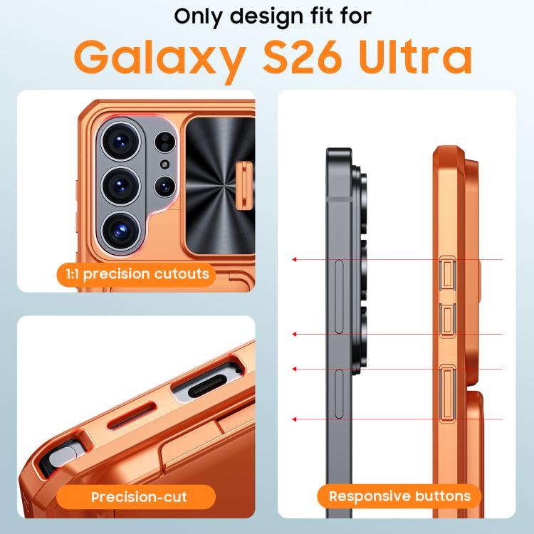 Custodia ibrida con porta carte e cover scorrevole per Galaxy S26, S25 e S24
