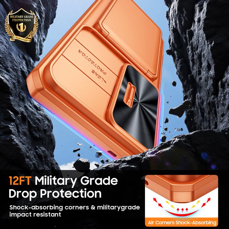 Custodia ibrida con porta carte e cover scorrevole per Galaxy S26, S25 e S24