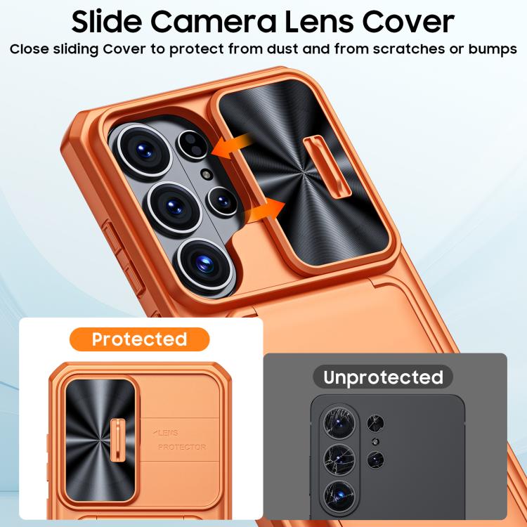 Custodia ibrida con porta carte e cover scorrevole per Galaxy S26, S25 e S24