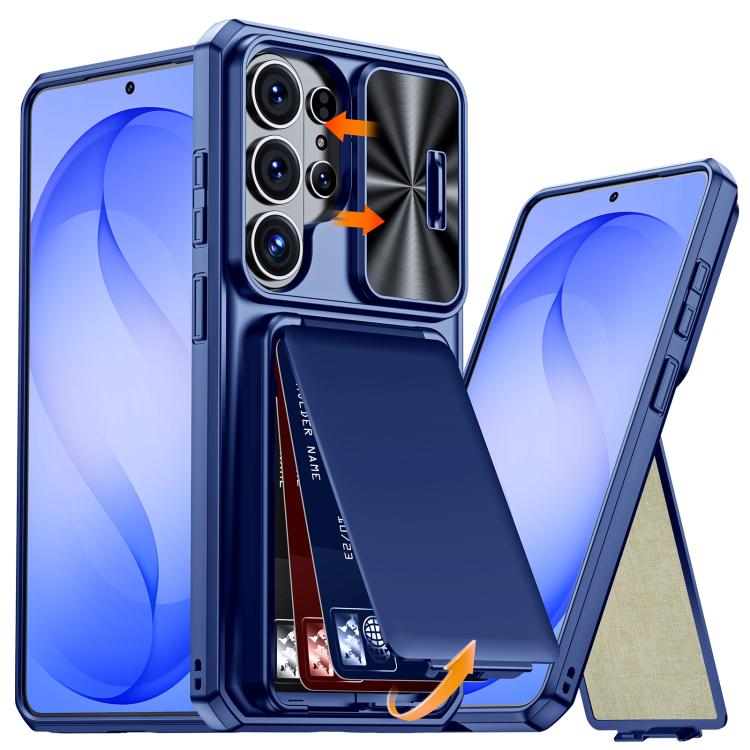 Custodia ibrida con porta carte e cover scorrevole per Galaxy S26, S25 e S24