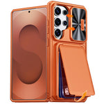 Custodia ibrida con porta carte e cover scorrevole per Galaxy S26, S25 e S24