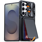 Custodia ibrida con porta carte e cover scorrevole per Galaxy S26, S25 e S24