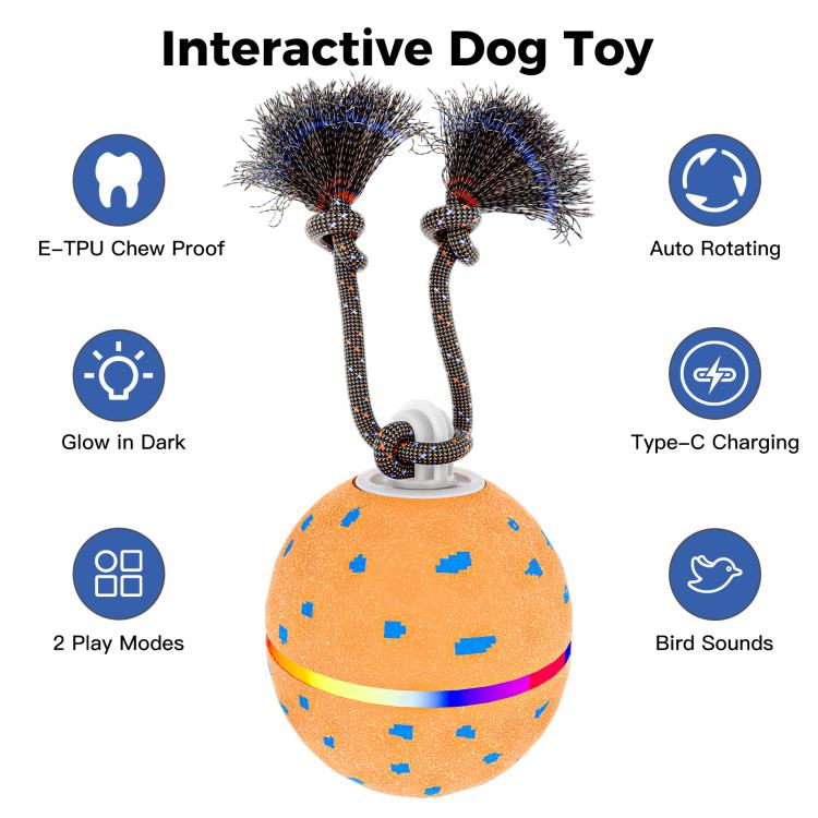 Palla giocattolo automatica per cani con luci e suoni