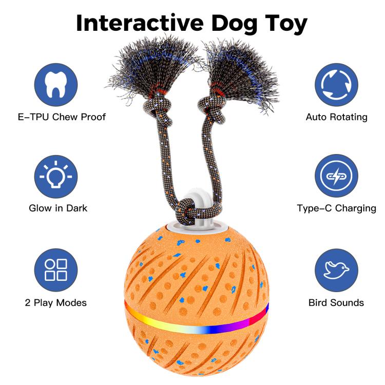 Palla giocattolo automatica per cani con luci e suoni
