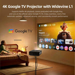 AUN U001 Pro 1080P 2050ANSI per Google TV con sistema operativo Android 14 Smart Projector, EU Plug, US Plug, UK Plug, AU Plug