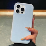 Custodia in silicone liquido effetto pelle per iPhone 17
