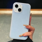 Custodia in silicone liquido effetto pelle per iPhone 15