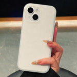 Custodia in silicone liquido effetto pelle per iPhone 15