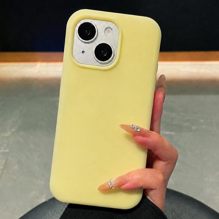 Custodia in silicone liquido effetto pelle per iPhone 15