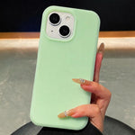 Custodia in silicone liquido effetto pelle per iPhone 15