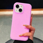 Custodia in silicone liquido effetto pelle per iPhone 15