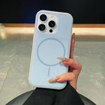 Custodia magnetica in silicone per iPhone 16 e 16 Pro