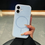 Custodia magnetica in silicone per iPhone 16 e 16 Pro