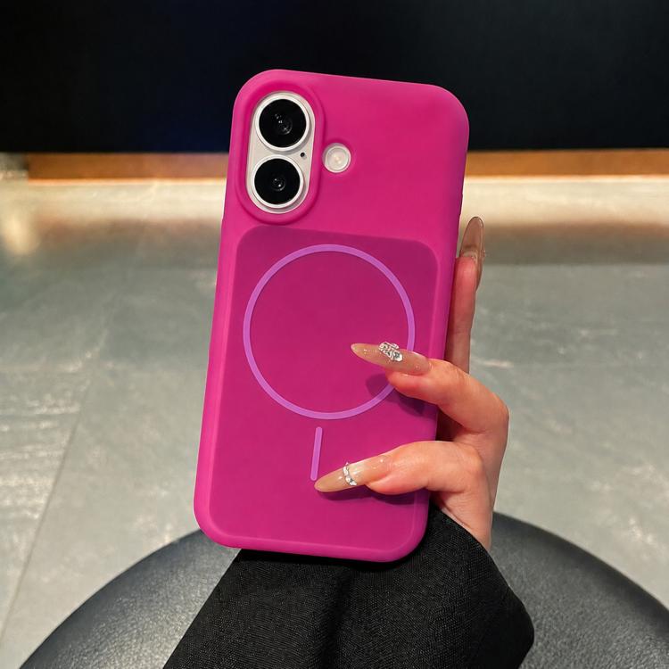 Custodia magnetica in silicone per iPhone 16 e 16 Pro