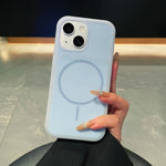 Custodia magnetica in silicone liquido per iPhone 14 e 15