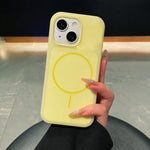 Custodia magnetica in silicone liquido per iPhone 14 e 15