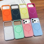Custodia magnetica in silicone liquido per iPhone 14 e 15