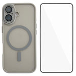 Custodia ibrida PC TPU con vetro per iPhone 16 e 15 Pro Max