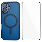 Custodia ibrida PC TPU con vetro per iPhone 16 e 15 Pro Max