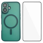 Custodia ibrida PC TPU con vetro per iPhone 16 e 15 Pro Max