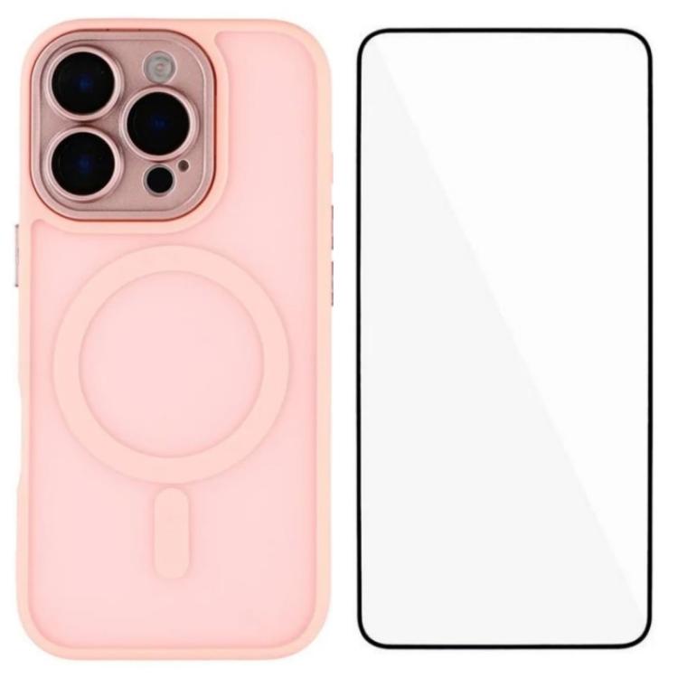 Custodia ibrida PC TPU con vetro per iPhone 16 e 15 Pro Max