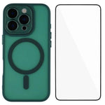 Custodia ibrida PC TPU con vetro per iPhone 16 e 15 Pro Max