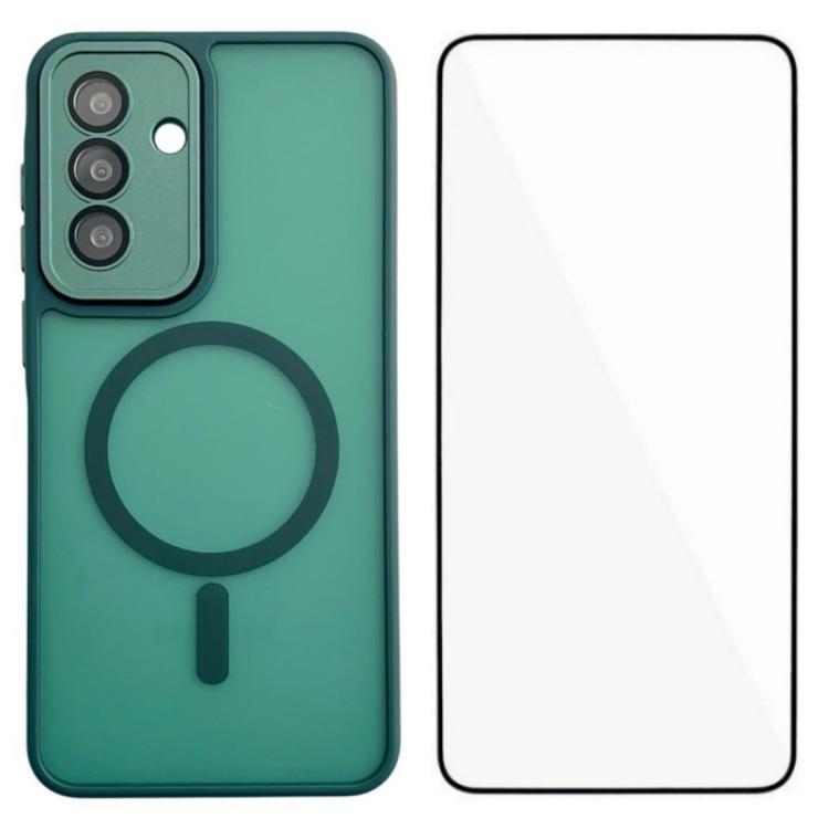 Custodia ibrida magnetica in PC e TPU con protezione schermo per Galaxy A15, A55