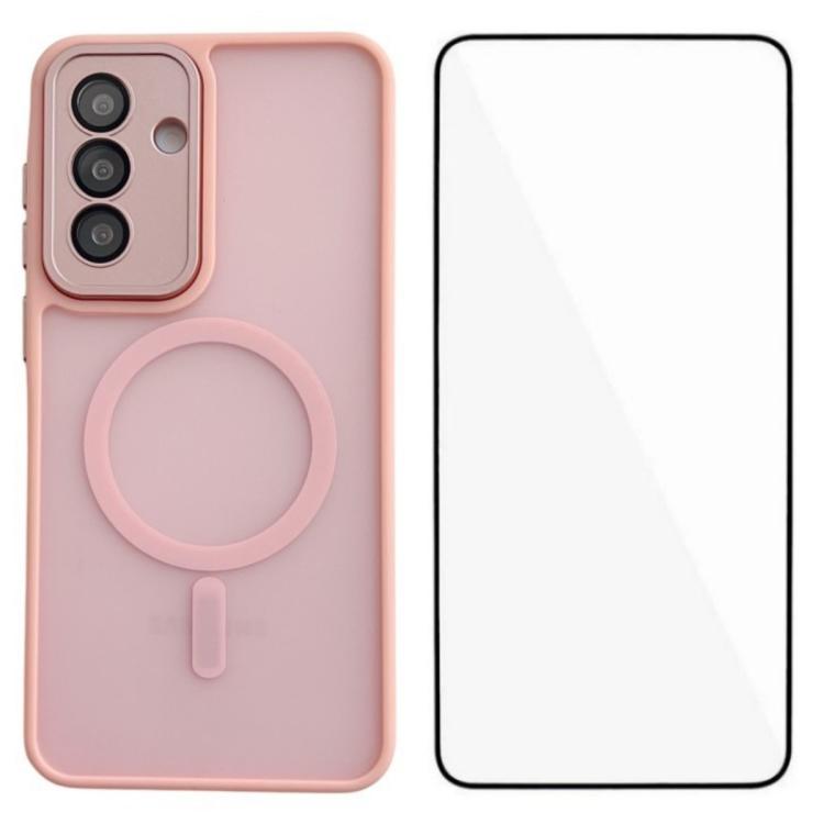 Custodia ibrida magnetica in PC e TPU con protezione schermo per Galaxy A15, A55